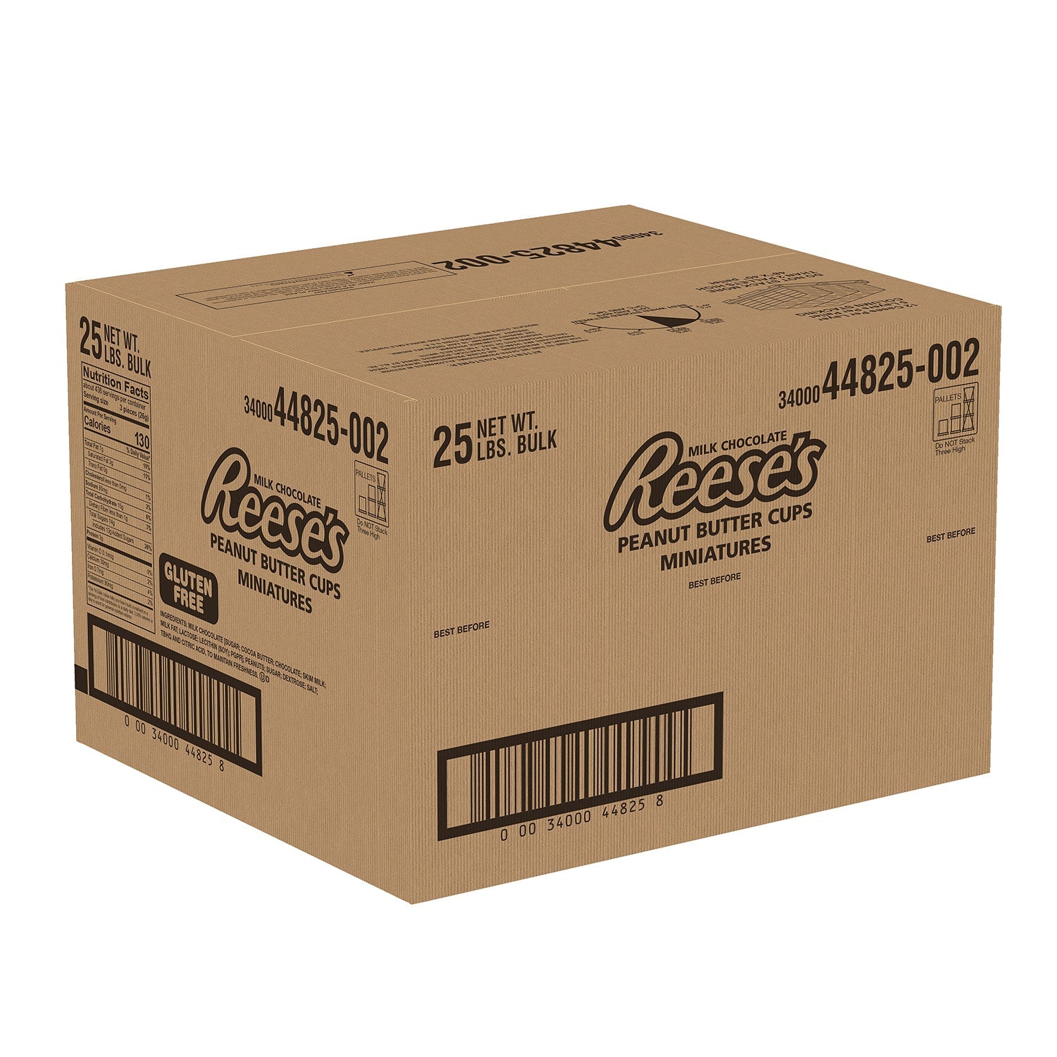 Hershey's Reese's Pieces Peanut Butter Candy - 25lb Bulk Case for Baking, Snacking, and Party Favors