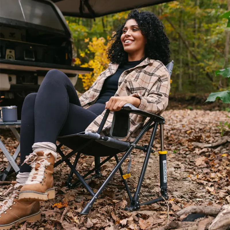 Kickback Rocker™ - Portable Folding Rocking Chair for Outdoor, Camping & Relaxation - Perfect for Patio, Beach, Backyard & Travel