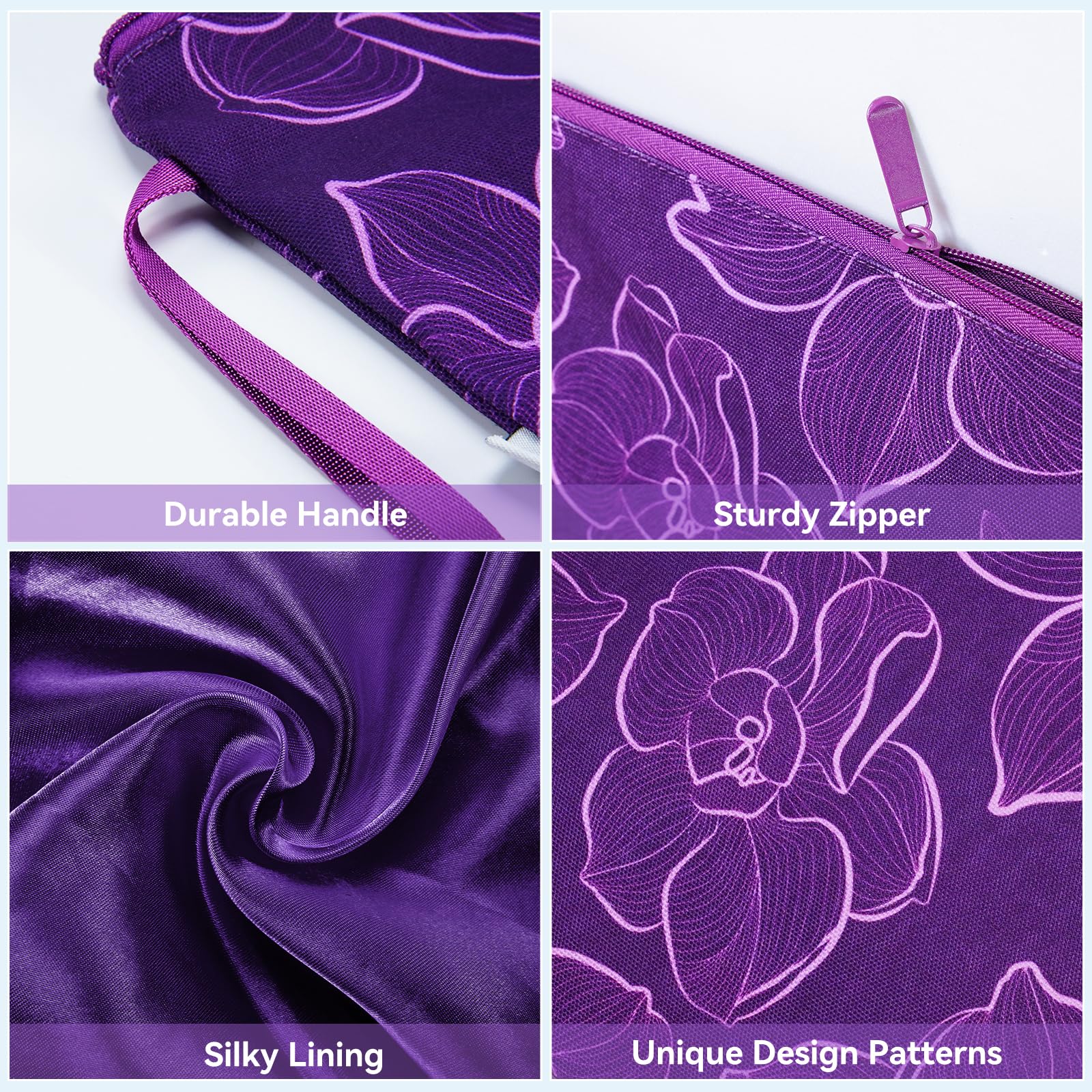 Personalized Makeup Bag for Women - Custom Cosmetic Travel Pouch, Birthday Gift for Her, Girls' Beauty Organizer (Purple Narcissus) - Perfect for Travel, Bridal Shower & Everyday Use