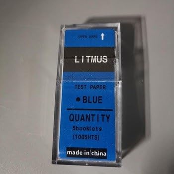 Blue Litmus Test Paper - Pack of 100 Strips for pH Testing | Acid & Alkali Detection for Science Labs, Schools & Home Experiments