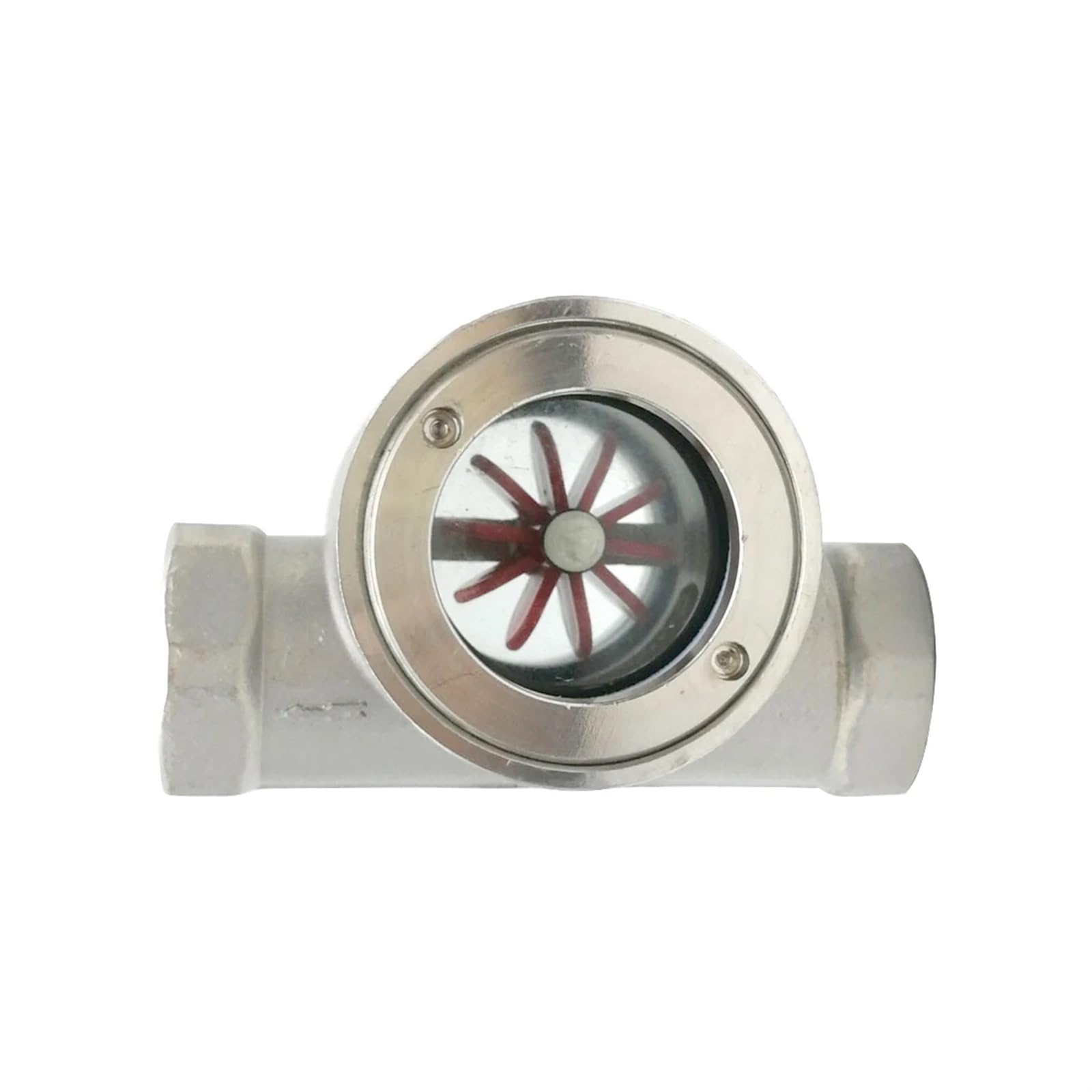 304 Stainless Steel BSP Female Window Sight Glass Flow Indicator with Impeller - 3/8