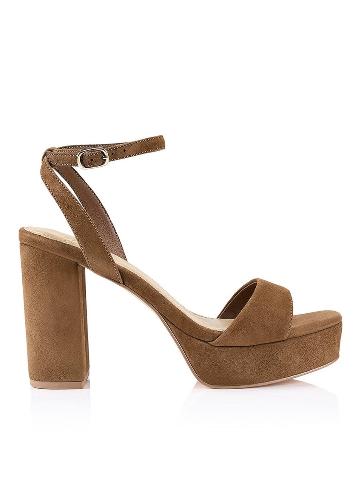 Orion Platform Heels for Women - Coffee Suede High Heels, Comfortable & Stylish Shoes for Party, Wedding, and Night Out