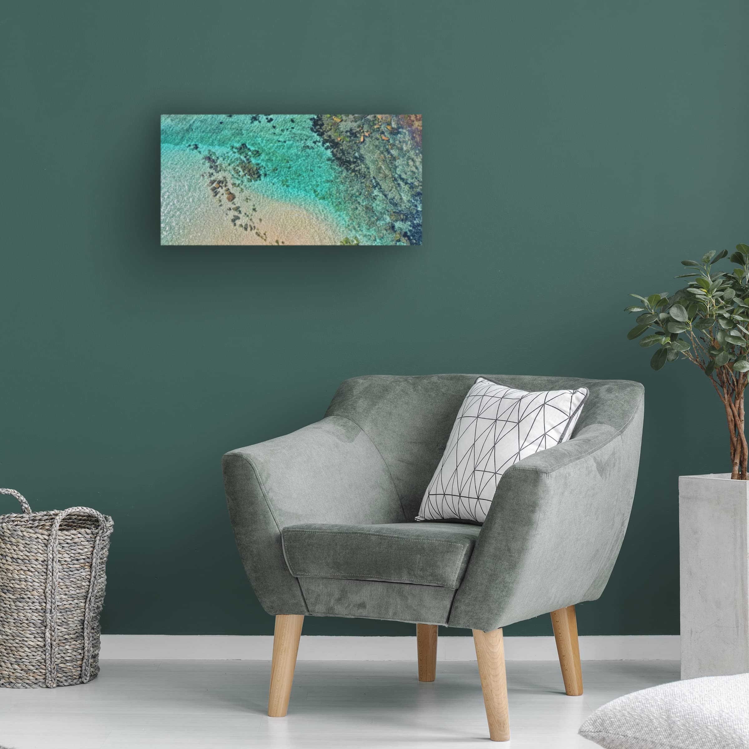 Trademark Fine Art 'Ocean Vibes 2' Canvas Wall Art by Beata Czyzowska Young - Coastal Beach Decor for Living Room, Bedroom & Office