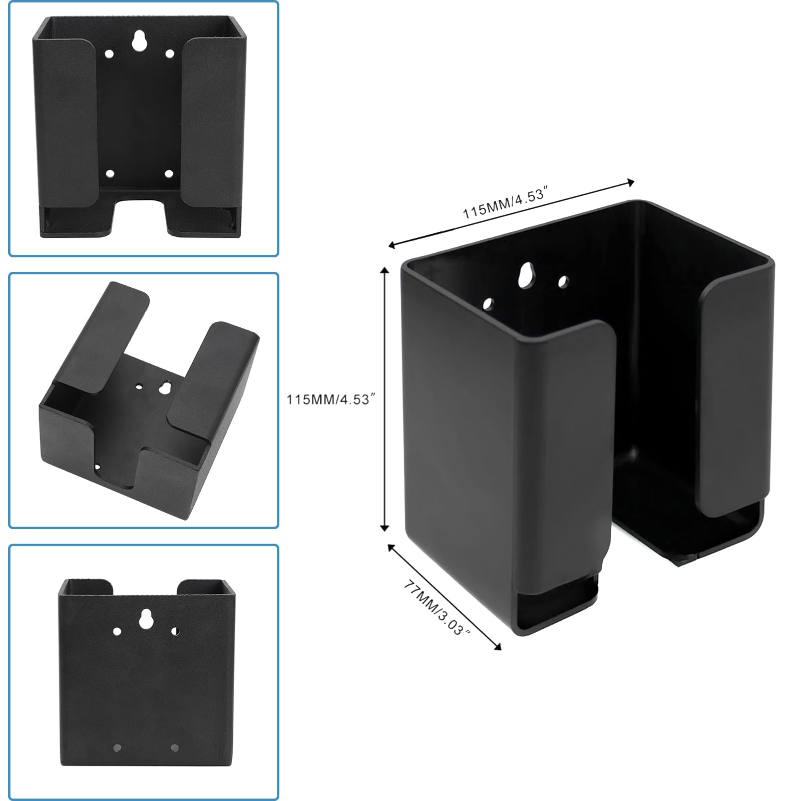 EV Charger Holder Kit - Wall Mount Cable Organizer for SAE J1772 & Tesla Chargers - Includes Charging Box Holder, J-Hook & Nozzle Holster - Perfect for Garage, Parking Lot & Home EV Charging Stations