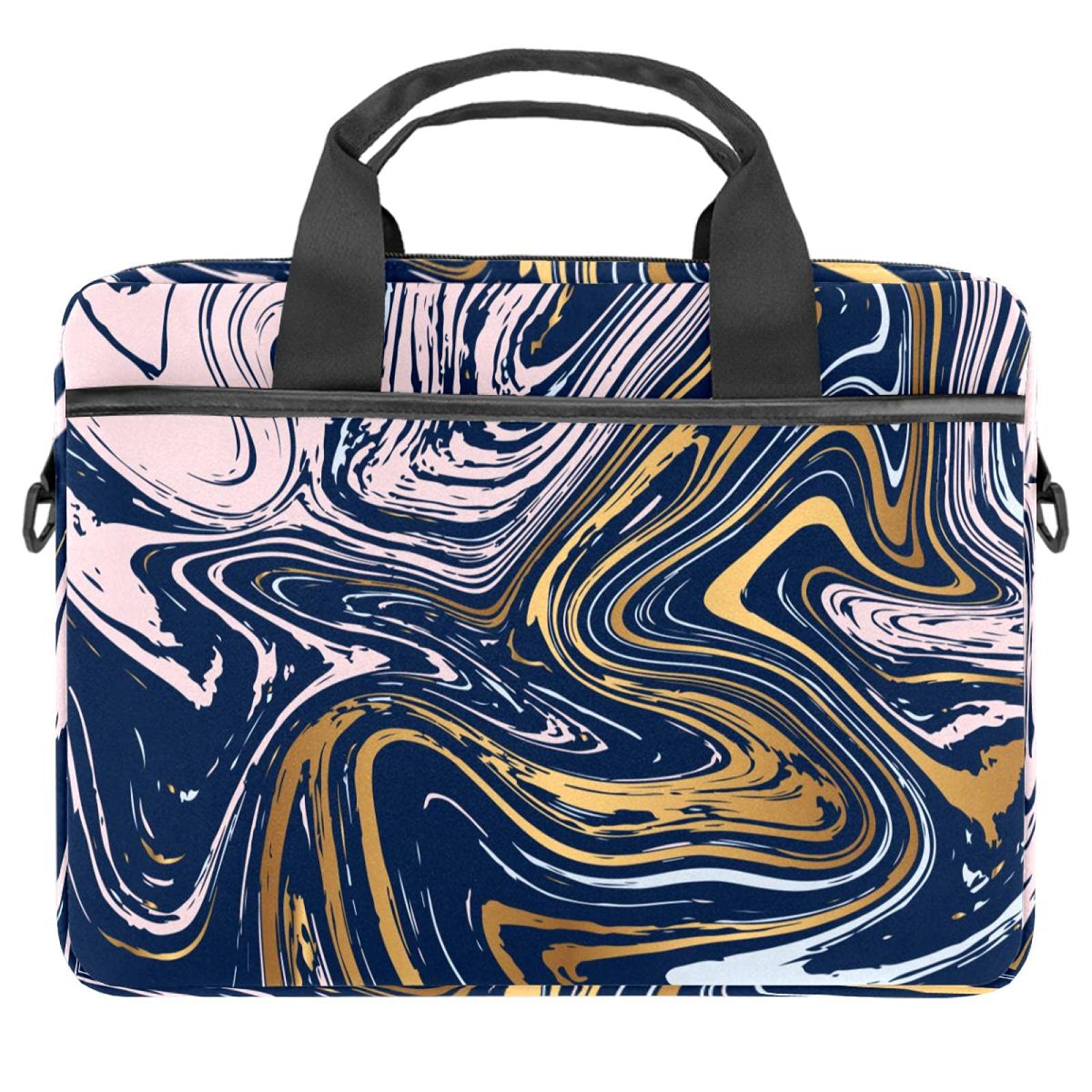 15 Inch Laptop Bag for Business - Waterproof Computer Sleeve & Shoulder Bag (Marble Blue) - Perfect for Office, Travel & College Use