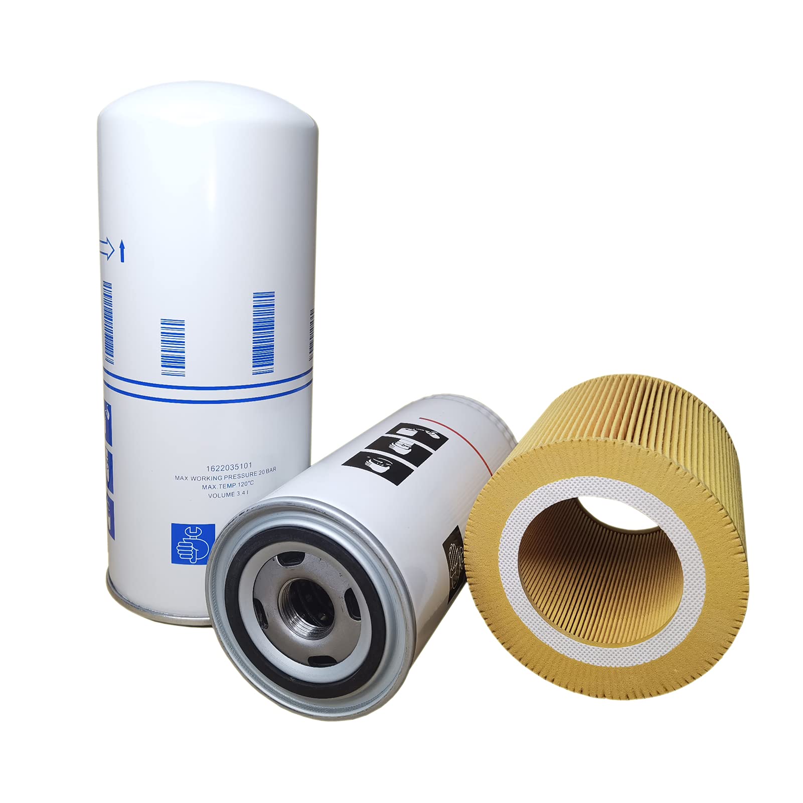 2901086601 Air Compressor Filter Kit - Compatible with Oil Separator 1622035101, Oil Filter 1613610500 & Air Filter 1613872000 | Replacement Parts for Industrial & Home Air Compressors