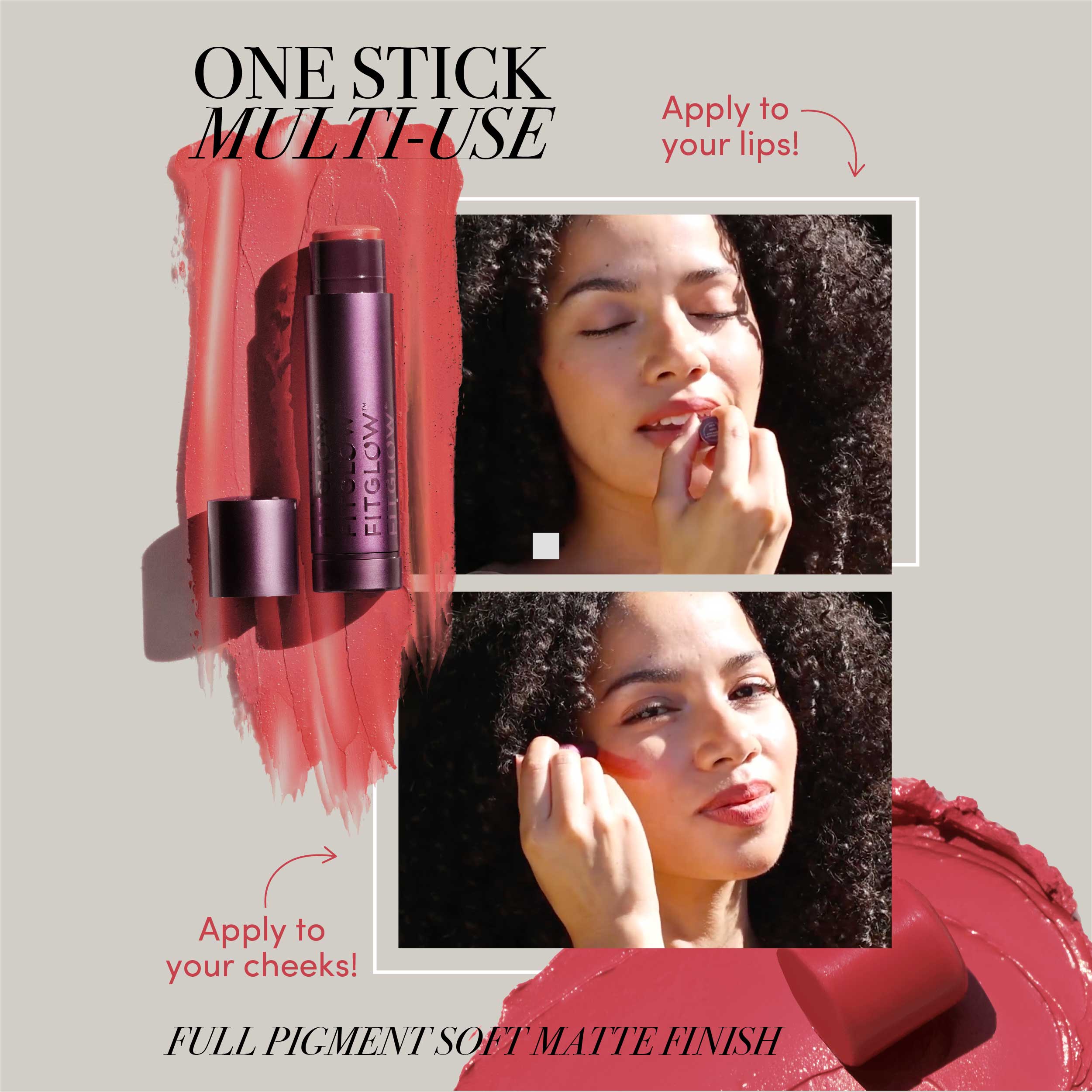 Cloud Collagen Lipstick & Cheek Matte Balm - Hydrating Long-Lasting Makeup for Lips & Cheeks | Perfect for Daily Wear, Date Night & Special Occasions