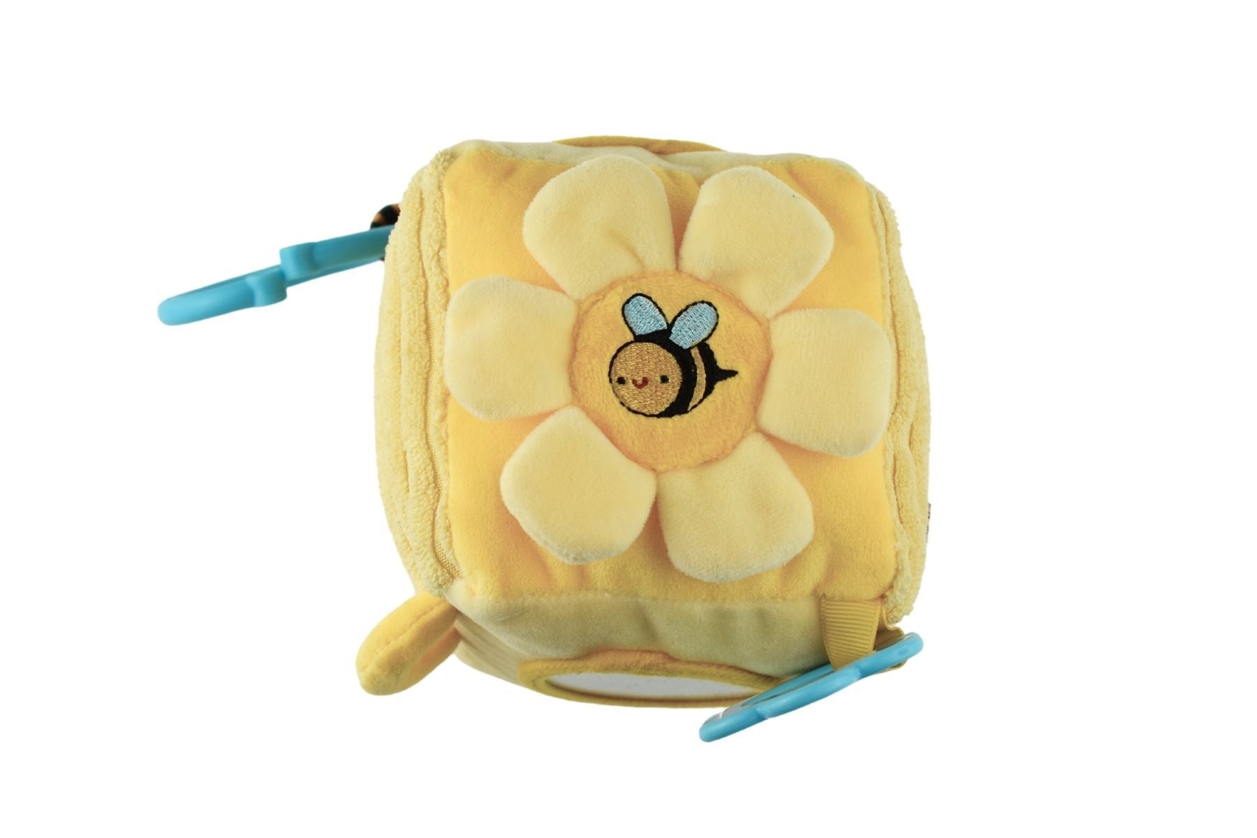 Snuggle Buddy Hunny Bee Soft Plush Toy - Cute & Cuddly Discovery Cube for Babies & Toddlers - Perfect for Playtime, Sensory Learning & Nursery Decor