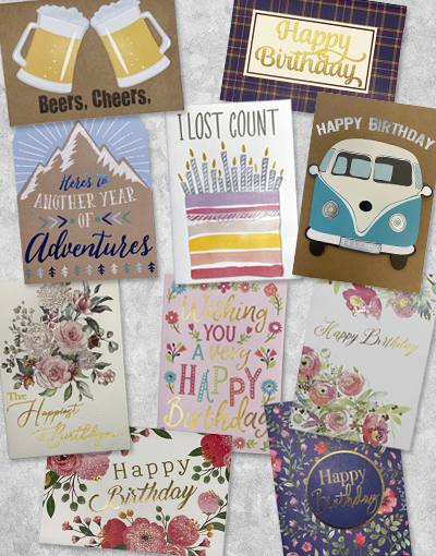 Happy Birthday Greeting Cards Set - Beautiful Birthday Cards for Friends & Family - Perfect for Birthday Parties, Celebrations & Special Occasions