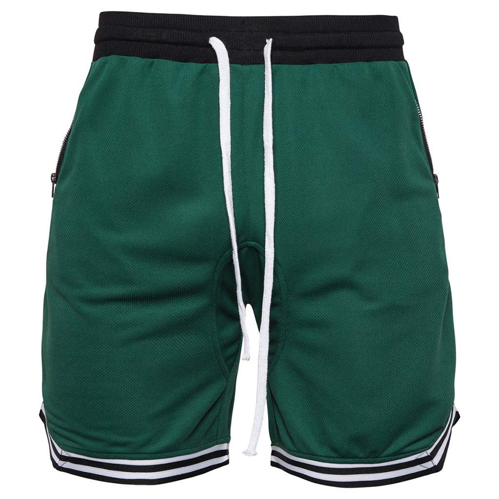 DIOMOR Men's Athletic Shorts - Quick Dry Mesh Gym Shorts with Zipper Pockets & Drawstring for Basketball, Workout & Running | Lightweight Breathable Training Shorts for Sports & Casual Wear