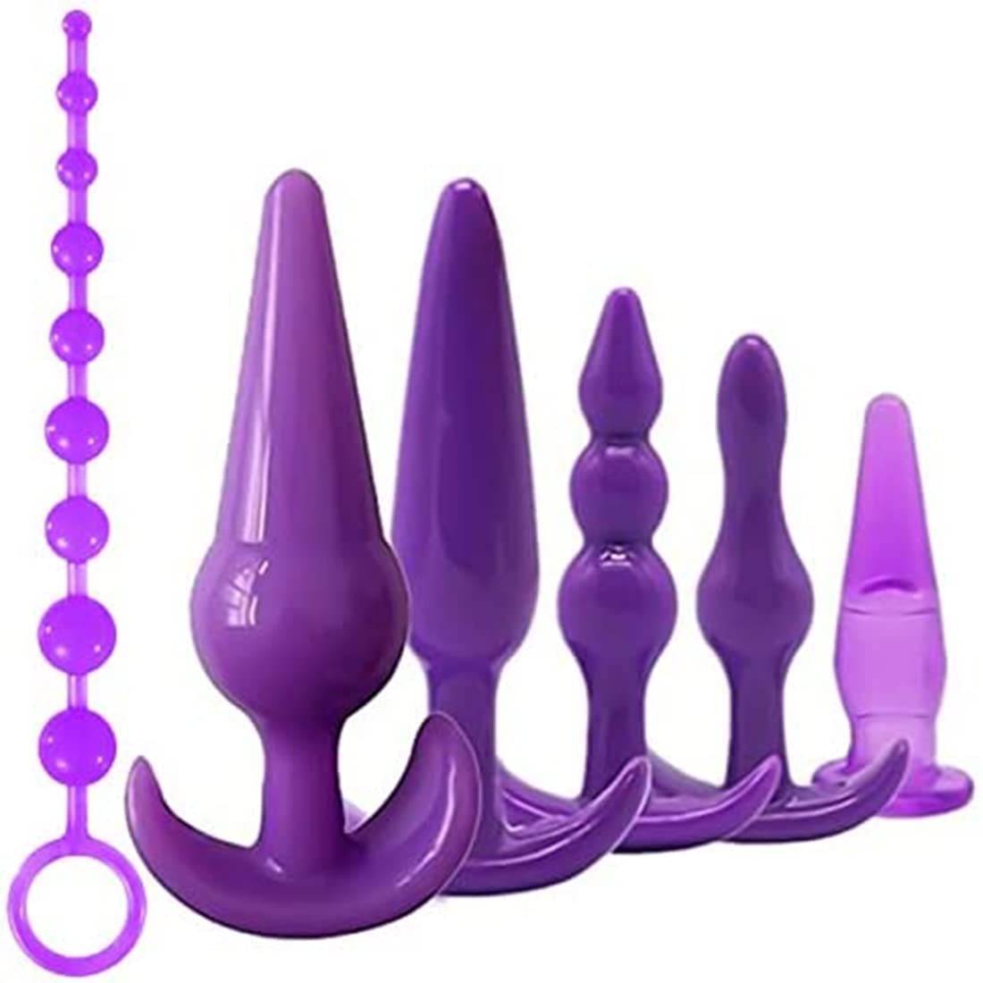 Premium Silicone Anal Plug Trainer Kit - Comfortable Expanding Butt Plug for Men & Women, Relaxing Anal Stretching, Perfect for Beginners & Advanced Users - Great for Solo Play, Couples & BDSM Scenes