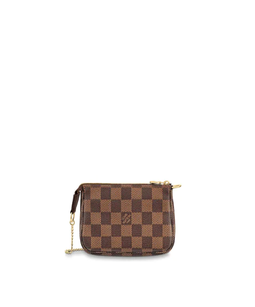 LV Mini Pochette Accessoires Damier Ebene Crossbody Bag - Luxury Designer Handbag for Women | Perfect for Parties, Travel & Everyday Use