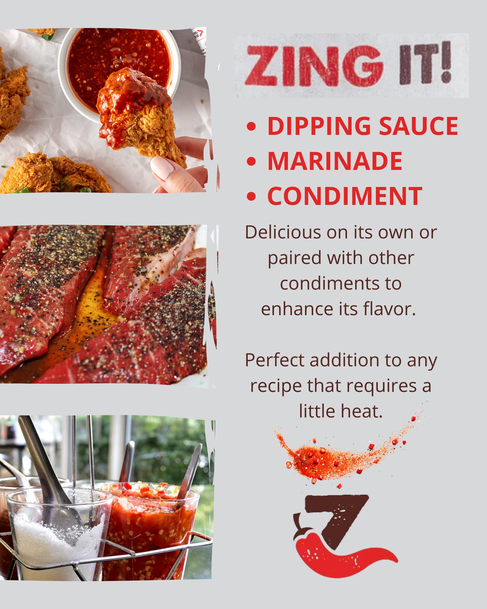 Zing Hot Sambal Oelek Chili Garlic Sauce - Spicy Chili Crisp Indian Sauce (5 oz) | Vegan Red Asian Chili Paste for Marinades, Stir-Fry, Noodles & Dipping | Perfect for Asian Cuisine, BBQ & Cooking