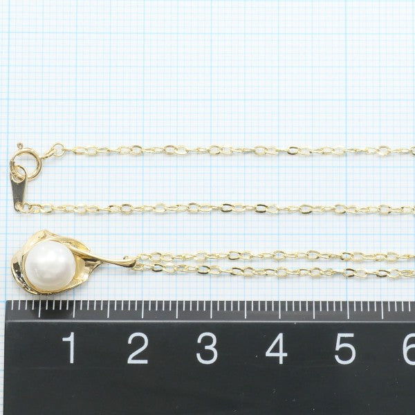 18K Yellow Gold Pearl Necklace for Women - Elegant Cultured Pearl Jewelry Gift for Wedding, Anniversary & Special Occasions