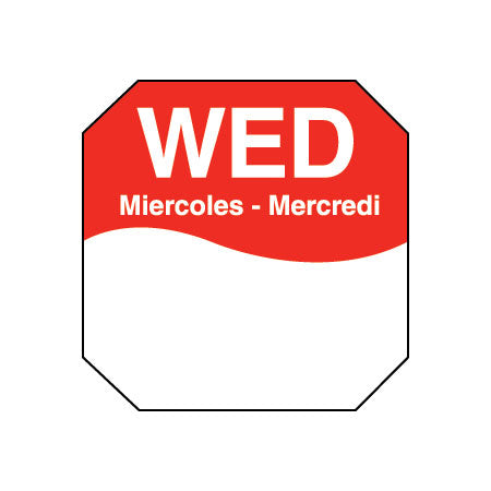 DayMark 1100603 Wed MoveMark Octagon Dot Labels - 1 Roll of 1,000 Adhesive Dots for Food Safety, Organization & Inventory Management | Perfect for Commercial Kitchens, Warehouses & Retail Labeling