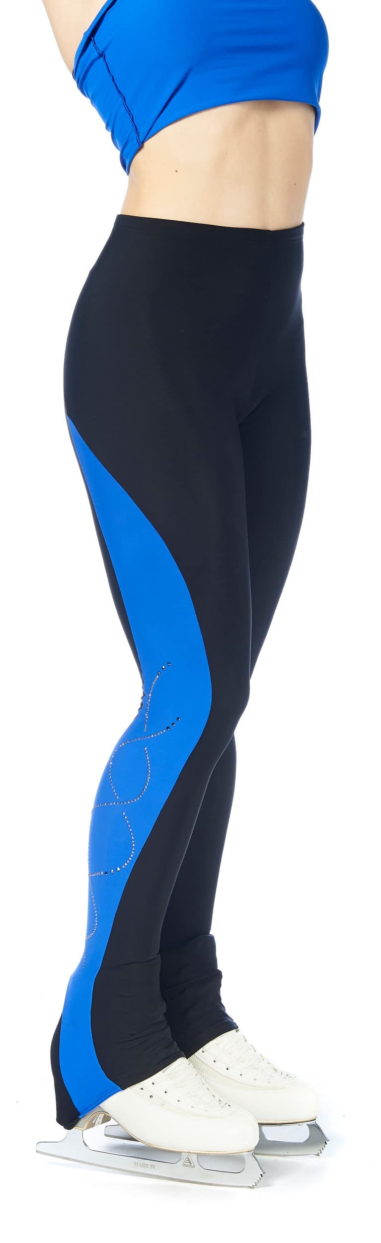 Premium Figure Ice Skating Pants - Handmade in Italy for Women & Girls - Stretchable Practice Wear for Ice Skating, Ballet & Dance Performances