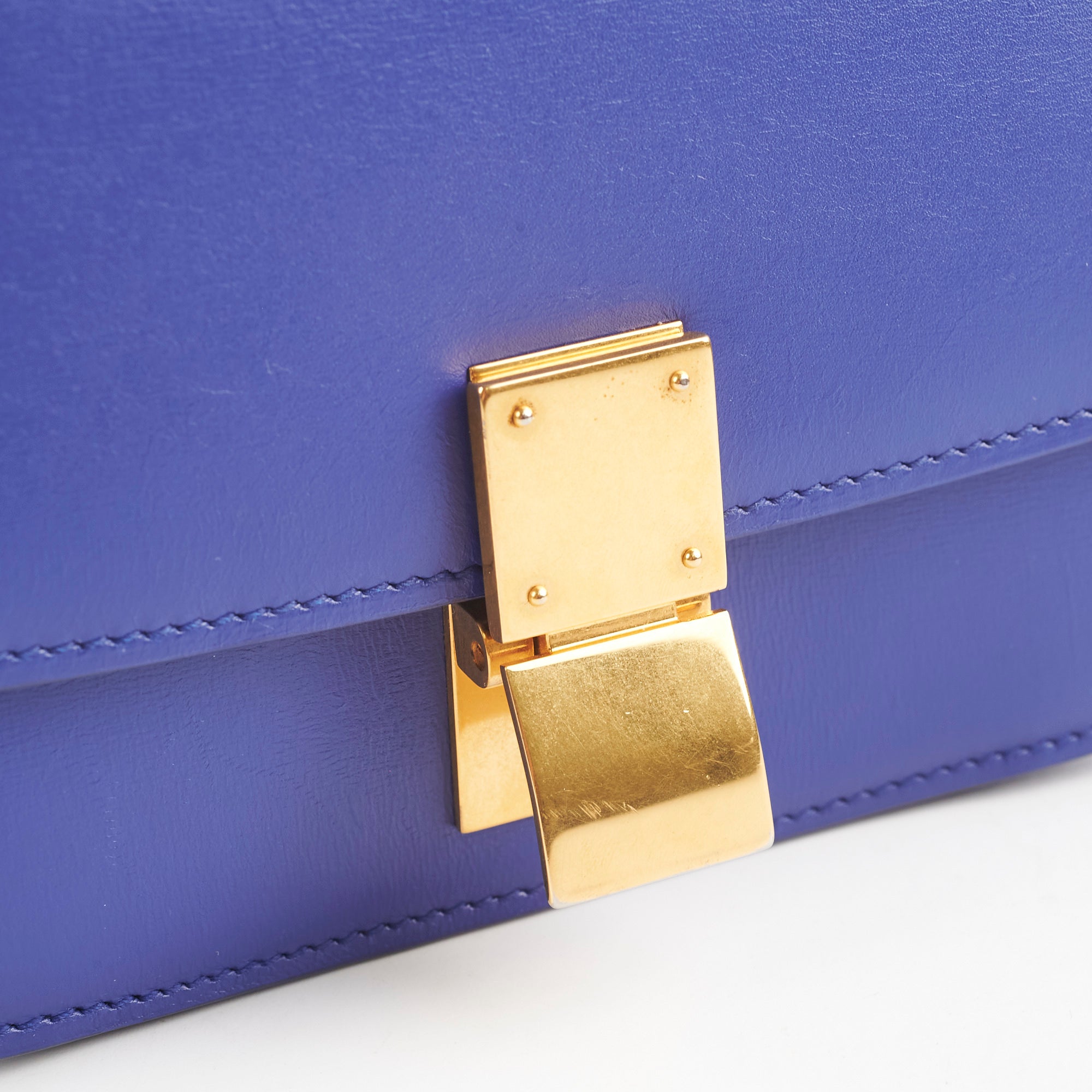 Celine Small Blue Box Crossbody Bag - Stylish Leather Shoulder Bag for Women | Perfect for Date Night, Travel & Everyday Use