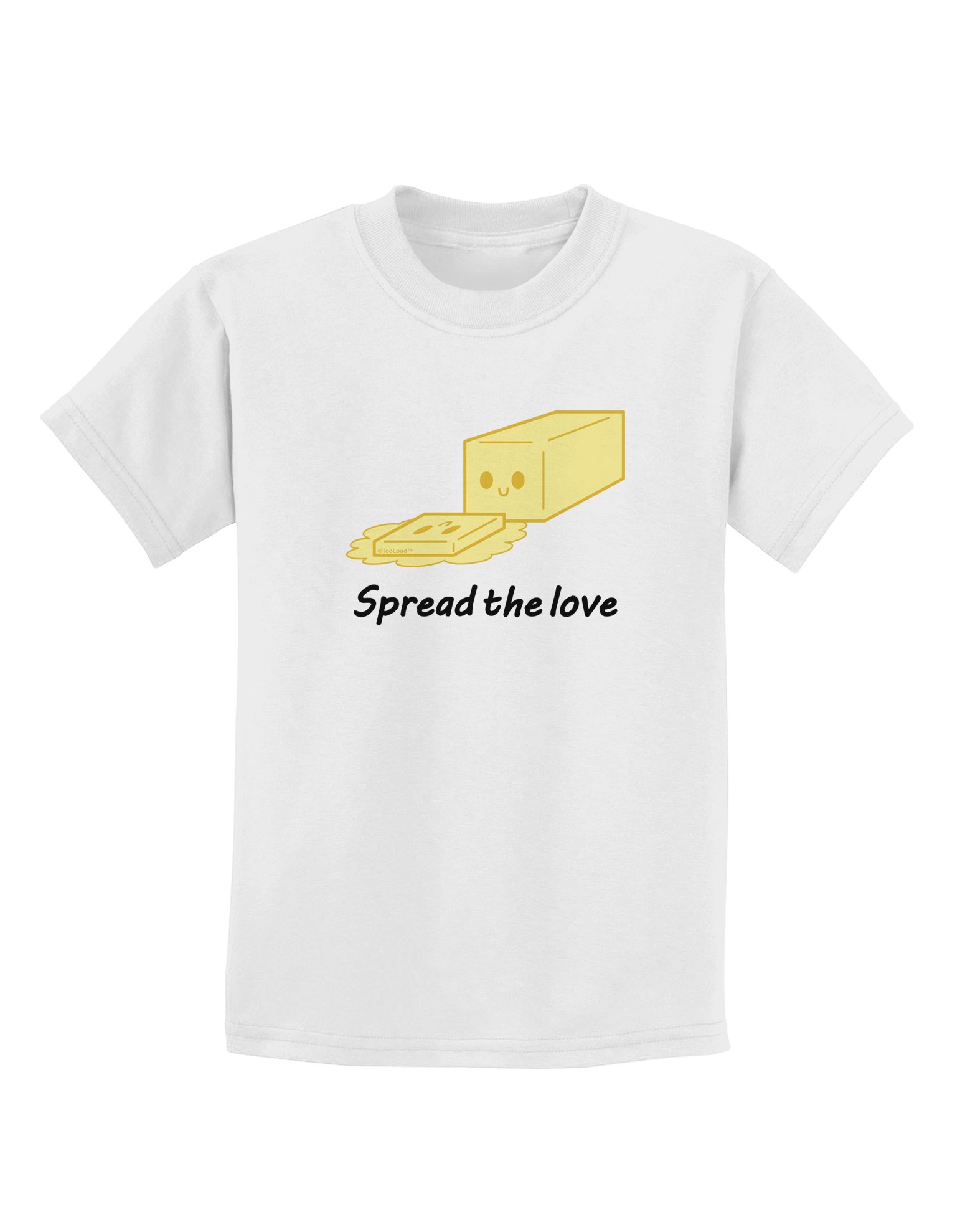 Spread The Love Kids T-Shirt - Cute Butter Design Children's Tee for Boys & Girls - Perfect for Family Photos, Birthday Parties & Everyday Wear