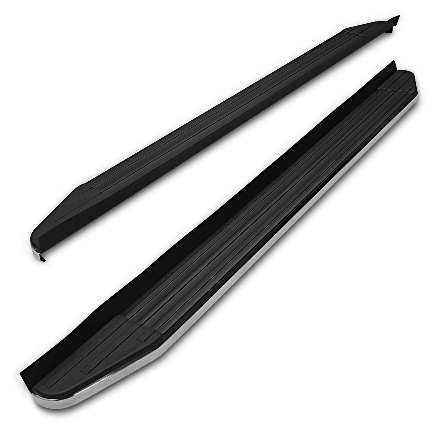 2011-2020 Toyota Sienna Aluminum Black Running Boards - Heavy Duty Side Steps Nerf Bars (Excludes SE Model) | Off Road Rock Panel Protection | 2-Piece Set for Enhanced Vehicle Access & Style
