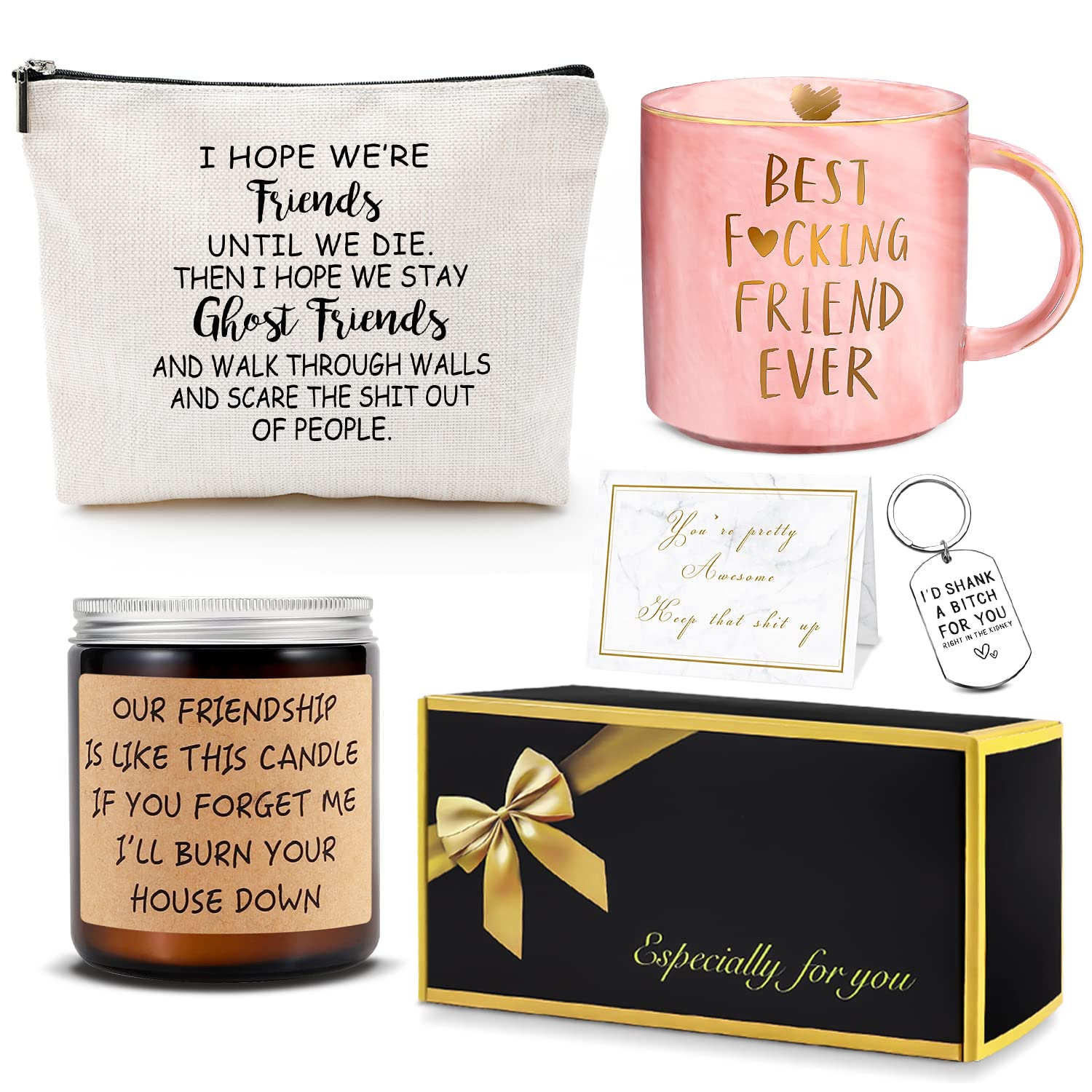 Unique BFF Gifts for Women - Best Friend Birthday Gift Basket for Her, Thoughtful Friendship Presents for Female Besties, Perfect for Celebrations, Anniversaries, and Special Occasions