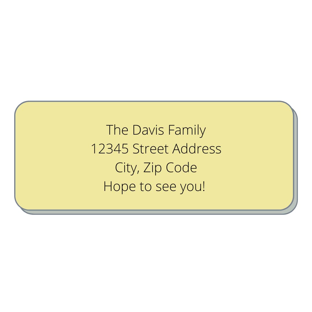 Personalized Address Labels - 300 Custom Adhesive Stickers in Soft Yellow (1