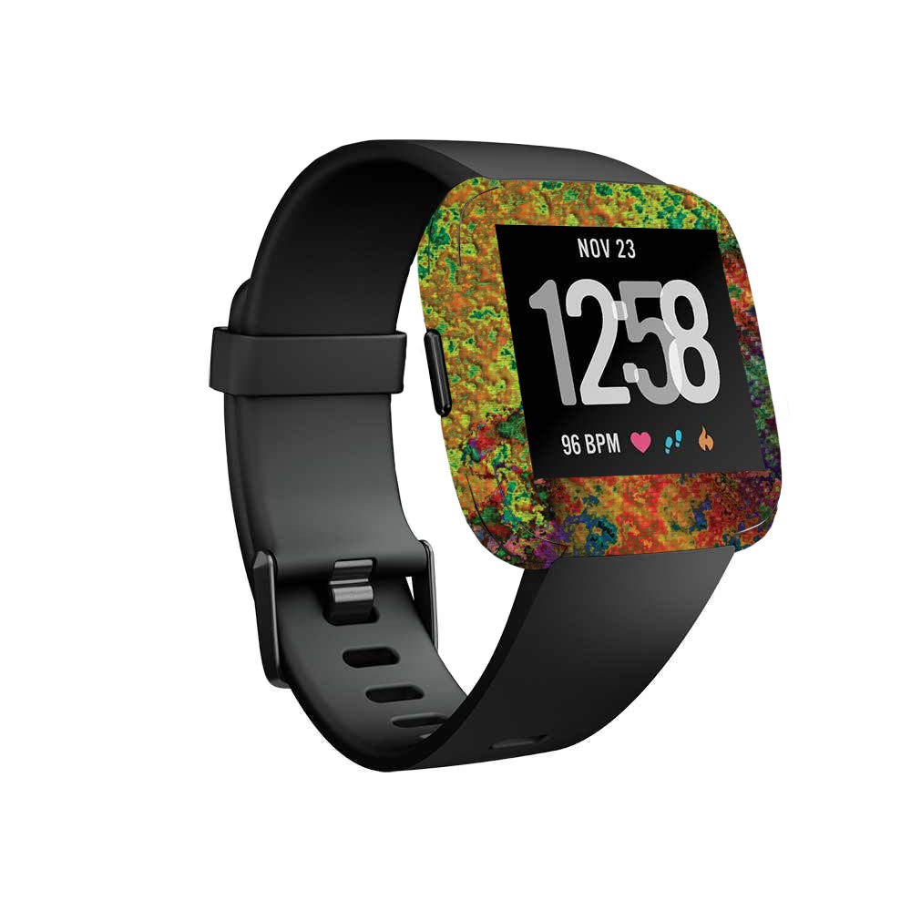 Fitbit Versa Carbon Fiber Skin - Rust Finish for Protection & Style | USA Made | Gym & Daily Use