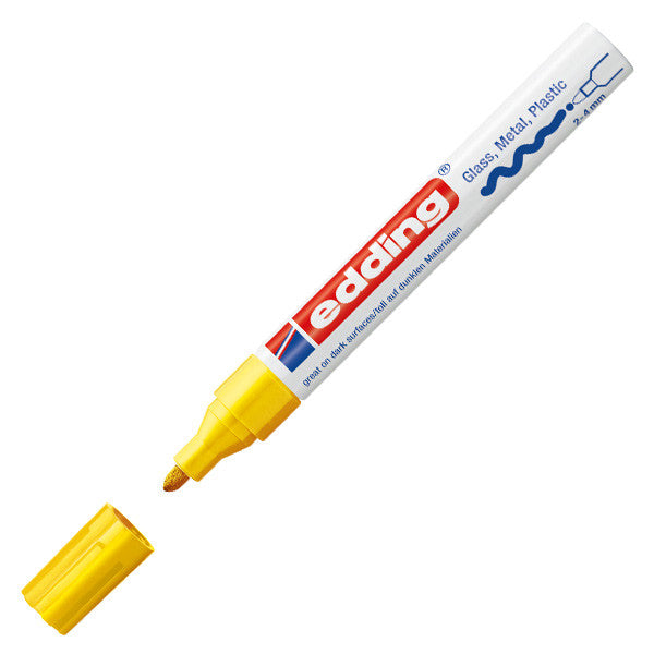 edding 750 Gloss Paint Marker Pen - Broad Tip (2.5mm) Permanent Markers for Metal, Glass, Plastic - Ideal for DIY Crafts, Labeling & Industrial Use