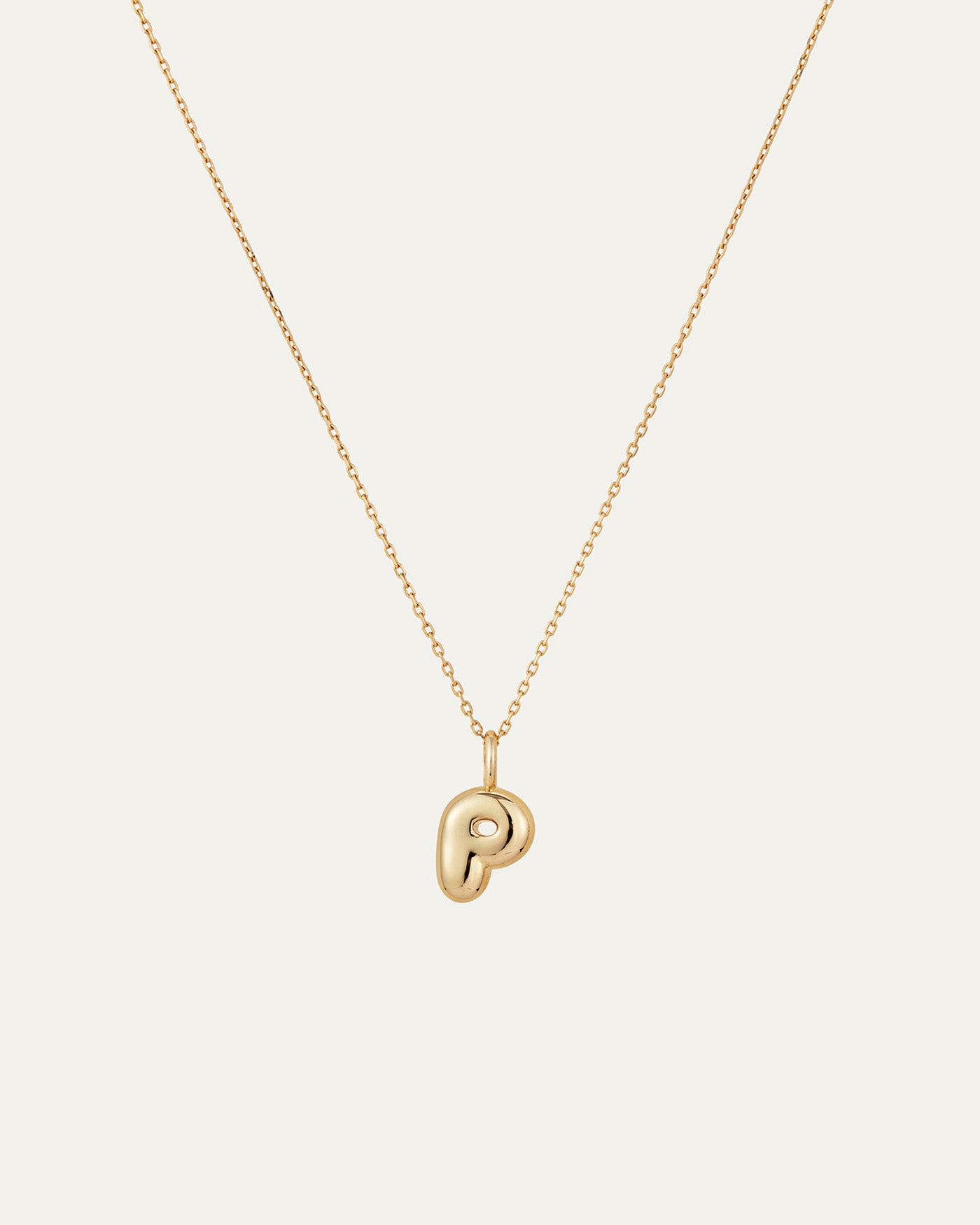 14K Gold Bubble Letter Necklace - Personalized Name Pendant Jewelry for Women, Gift for Her | Birthday, Anniversary, Valentine's Day Present
