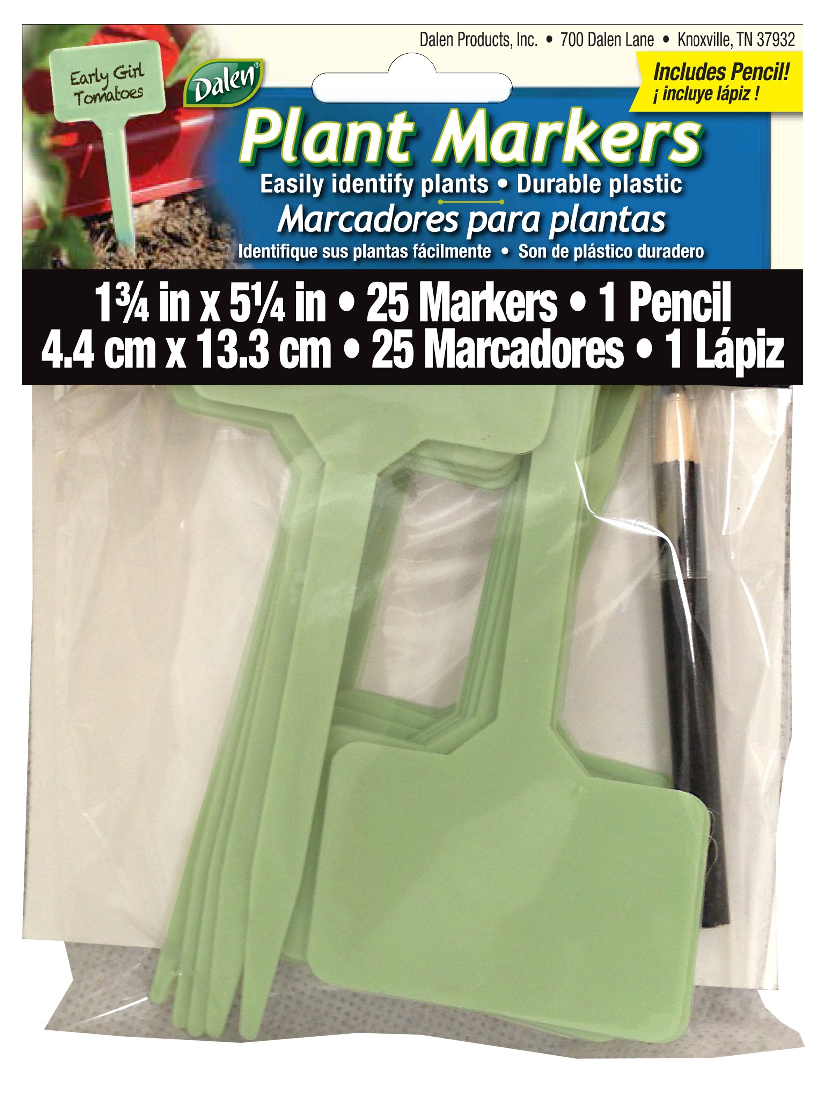 Dalen Plant Markers (25 Pack) - Durable Garden Labels for Herbs, Vegetables & Flowers | Perfect for Indoor & Outdoor Gardening, Greenhouses & Seed Starting