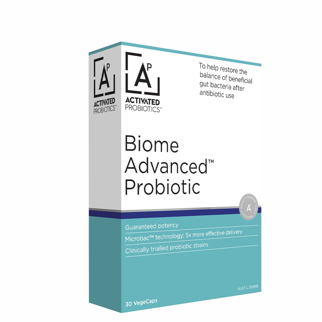 Activated Probiotics Biome Advanced - 60 Billion CFU Gut Health Supplement for Digestion & Immune Support - Daily Probiotic for Women & Men - Use for Travel, Antibiotic Recovery & Bloating Relief