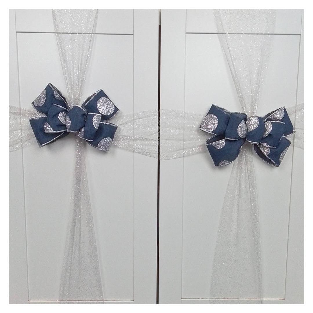 Festive Christmas Cabinet Bows Set - Elegant Holiday Kitchen Decor for Cabinets, Drawers & Shelves - Perfect for Home, Office & Party Decorations (TB28)