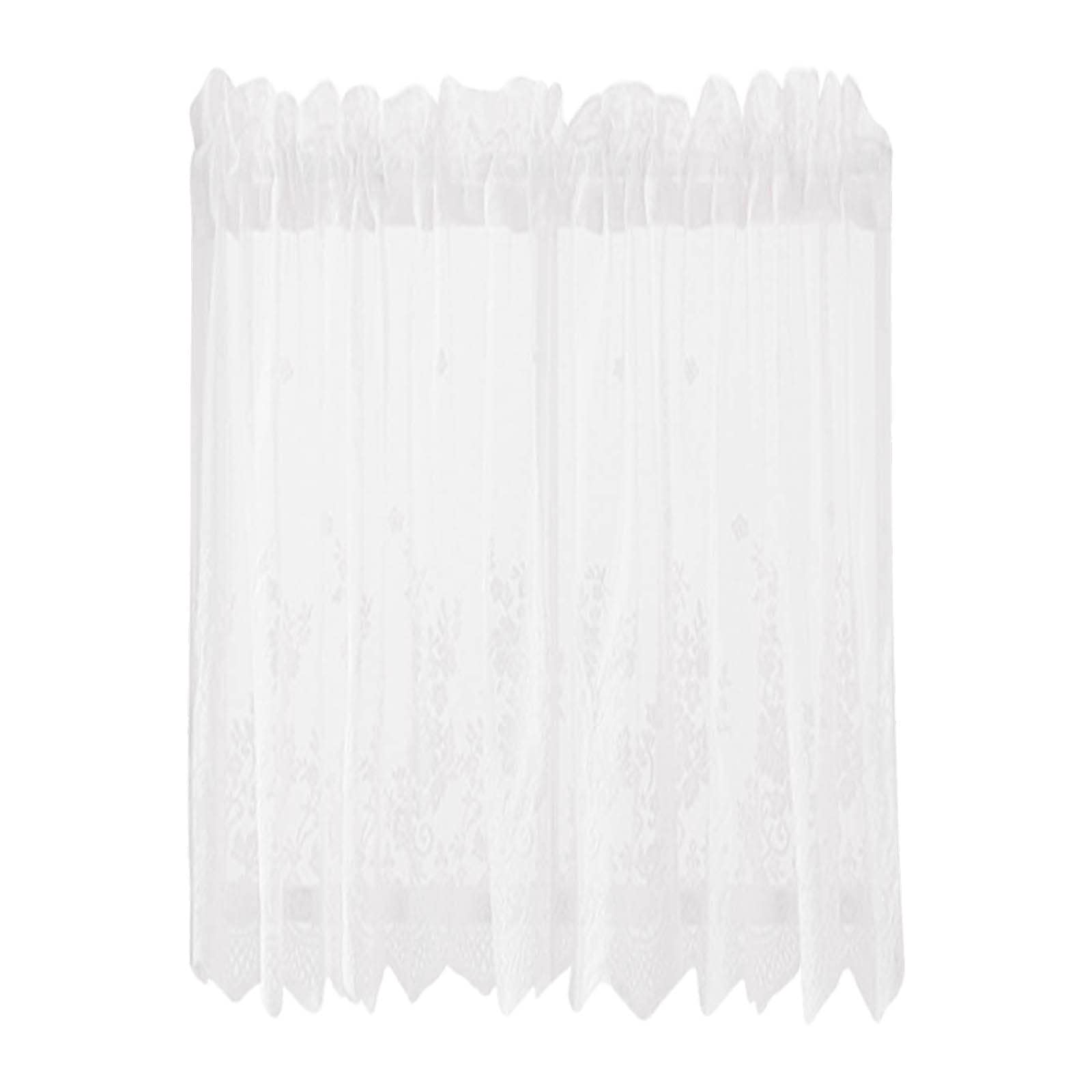 Boddenly Lace Floral Curtain Panels - 35 x 29 Inches, 1 Panel - Elegant Sheer Window Treatment for Kitchen, Bedroom & Cafe Decor - Perfect for Privacy & Sunlight Filtering