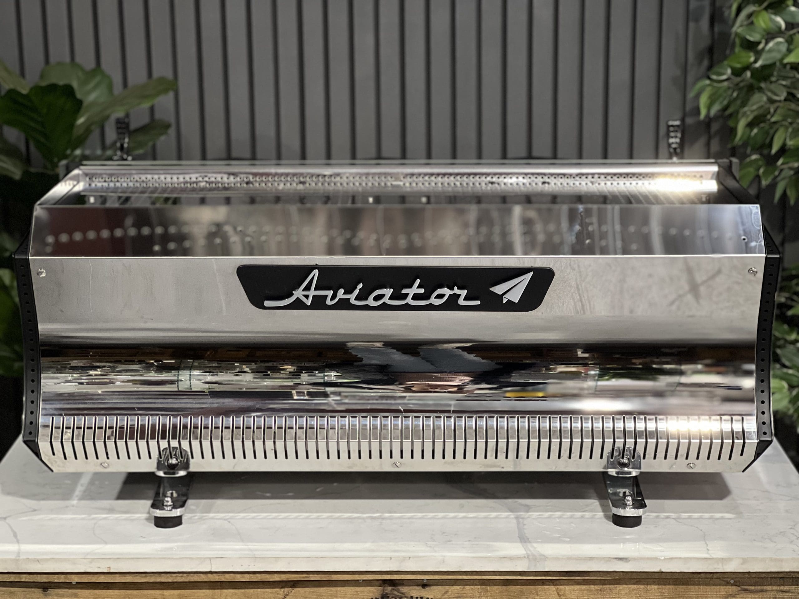 BFC Aviator 3 Group Black & Stainless Espresso Machine - Professional Commercial Coffee Maker for Cafes, Restaurants, and Coffee Shops