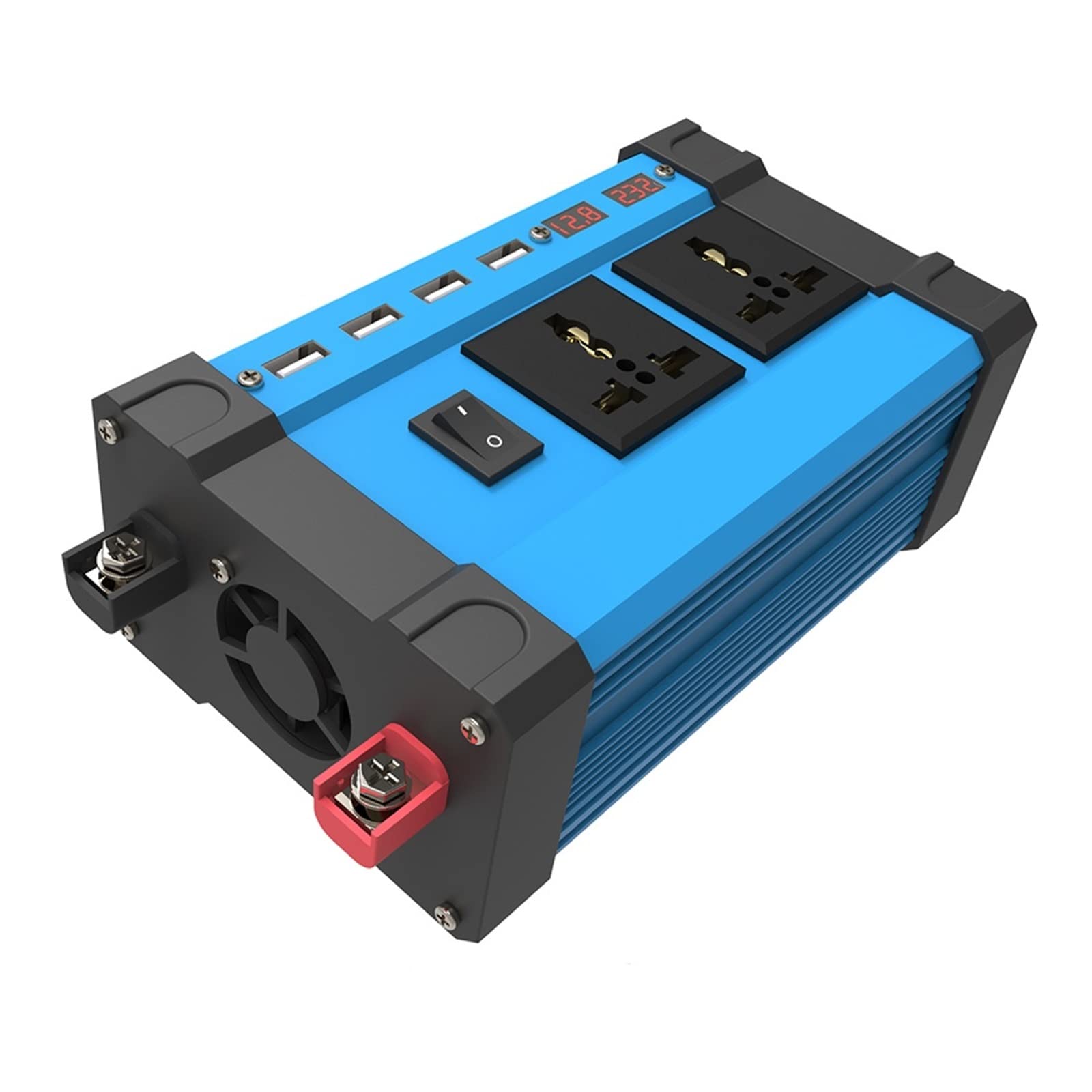 HengYun 4000W Pure Sine Wave Power Inverter 12V DC to 110V AC - Solar & Car Inverter for Home, RV, Camping, Off-Grid Power Supply - Auto Inverter with 220V/110V Output for Appliances & Electronics