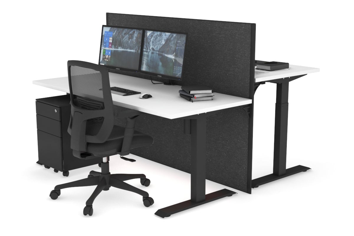 Adjustable Height 2-Person Workbench [1400L x 700W] - Perfect for Garage, Workshop & Home Office Use
