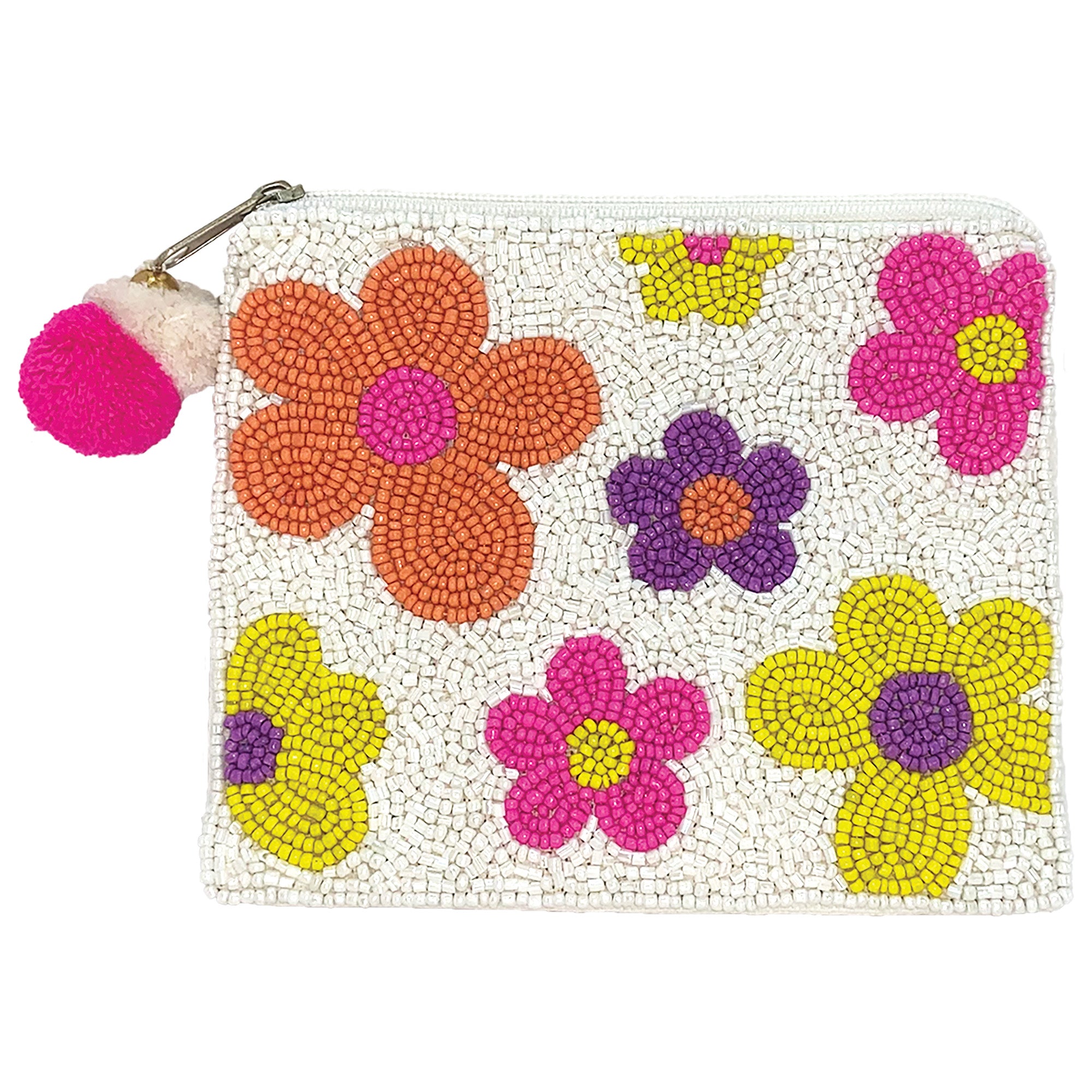 FLOWER POWER COIN POUCH - Vintage Floral Money Holder for Women | Small Wallet for Cash, Coins & Cards | Perfect for Travel, Shopping & Everyday Use