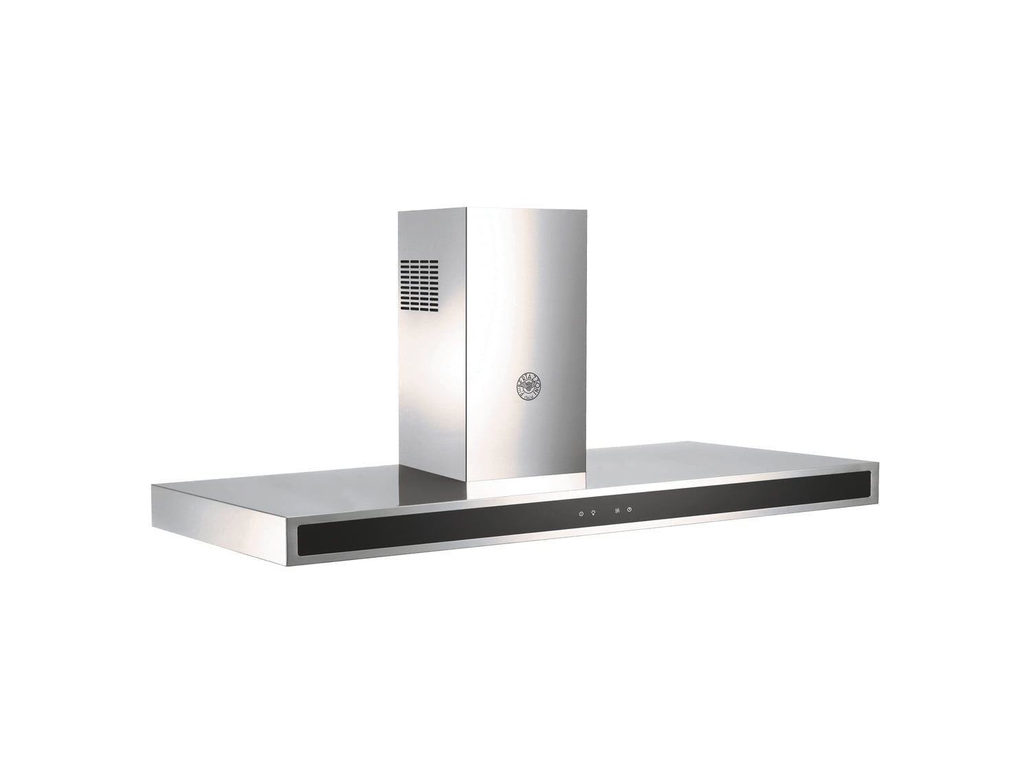 Bertazzoni KG48X 48-Inch Stainless Steel Wall-Mount Range Hood with Glass Front & 600 CFM Motor - Perfect for Modern Kitchens & Professional Cooking Spaces