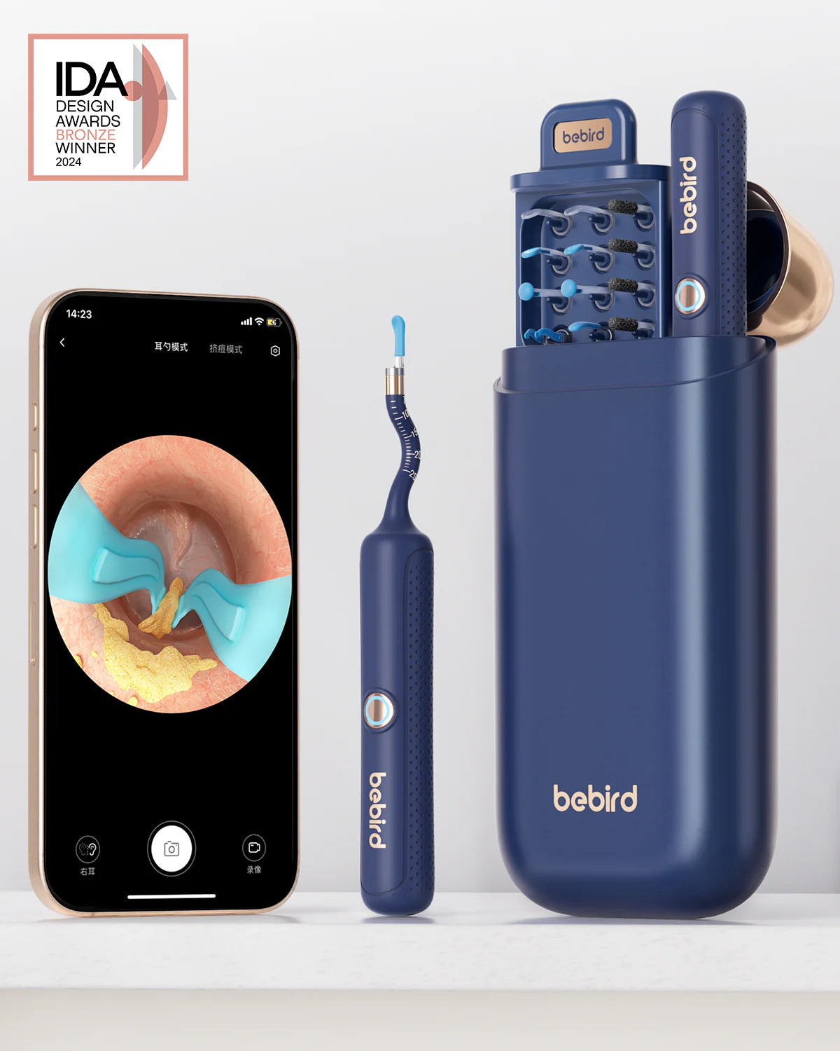 LINNER x Bebird EarSight Plus Ear Wax Removal Tool - Smart Ear Cleaner with Camera & LED Light for Safe Ear Cleaning at Home - Perfect for Kids & Adults Ear Hygiene Care