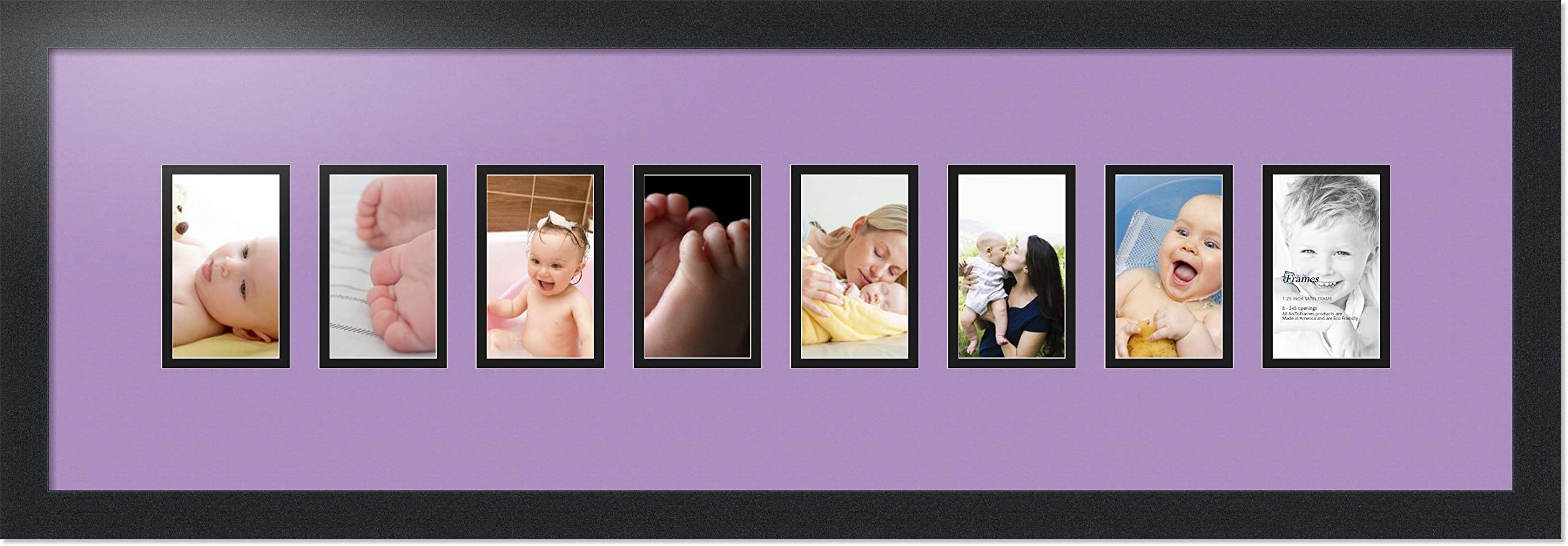 Art to Frames 36x10 Inch Black Picture Frame - 1.25 Inch Wide Satin Finish for Wall Art, Photos & Posters | Perfect for Living Room, Bedroom & Office Decor