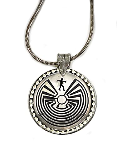 Handmade Beaded Maze Pendant Necklace - Native American Inspired Jewelry for Men & Women - Perfect for Spiritual Gifts, Boho Fashion, and Unique Accessories