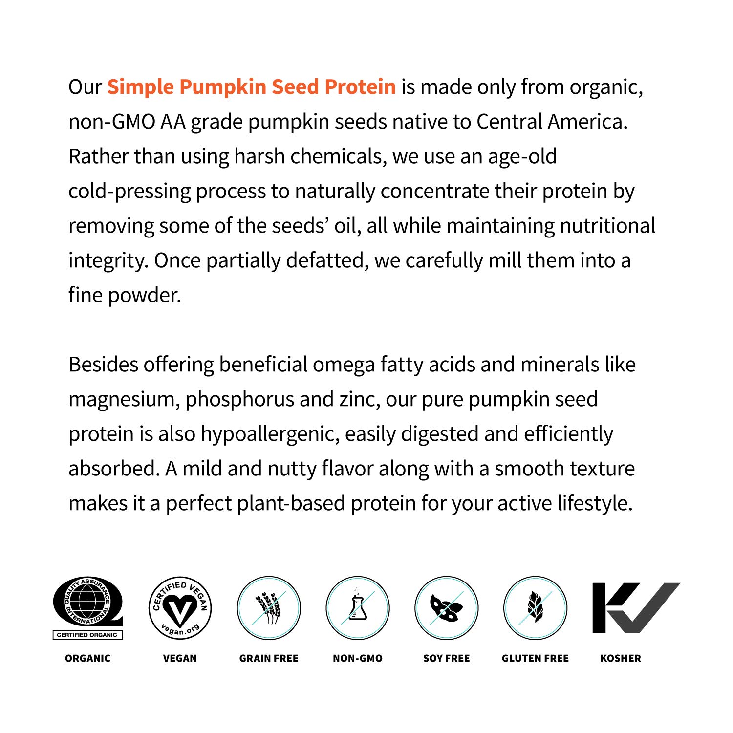 Sprout Living Organic Pumpkin Seed Protein Powder - 20g Plant-Based Vegan Protein, Non-GMO, Gluten-Free, Dairy-Free, No Artificial Sweeteners, Keto-Friendly (1lb) - Perfect for Smoothies, Baking & Post-Workout Recovery