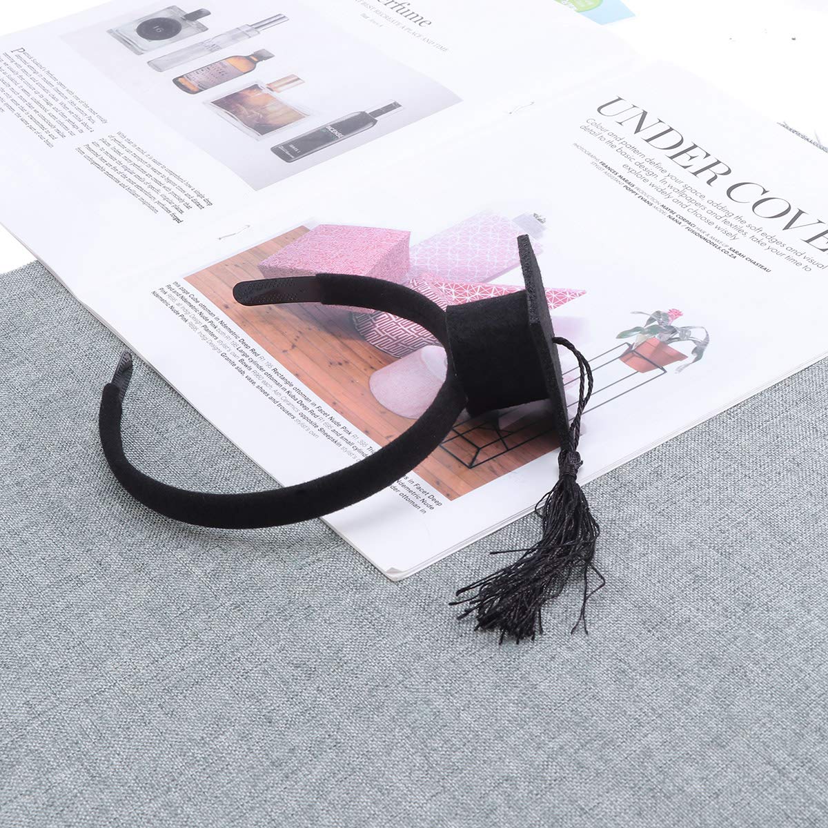 Graduation Headbands for Women & Kids - Bulk Black Hair Bands with Cap for Doctoral, Party & Grad Ceremony - Perfect for Graduation Photos, School Events & Celebrations