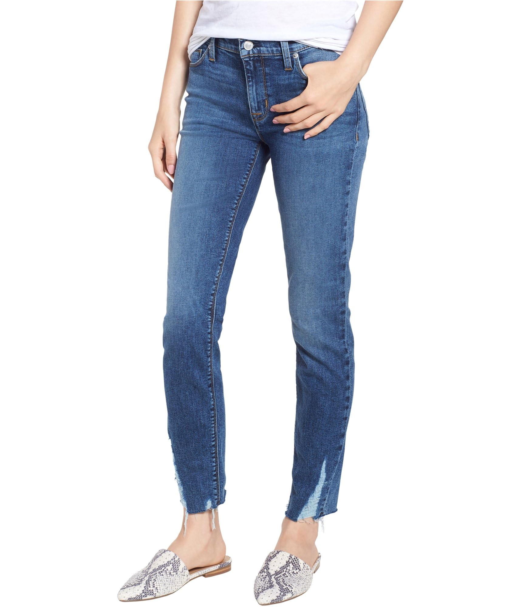 HUDSON Women's Tally Cropped Jeans - High Waist Slim Fit Denim Pants in Light Blue (Size 25) | Perfect for Casual Outfits, Weekend Wear & Spring Fashion