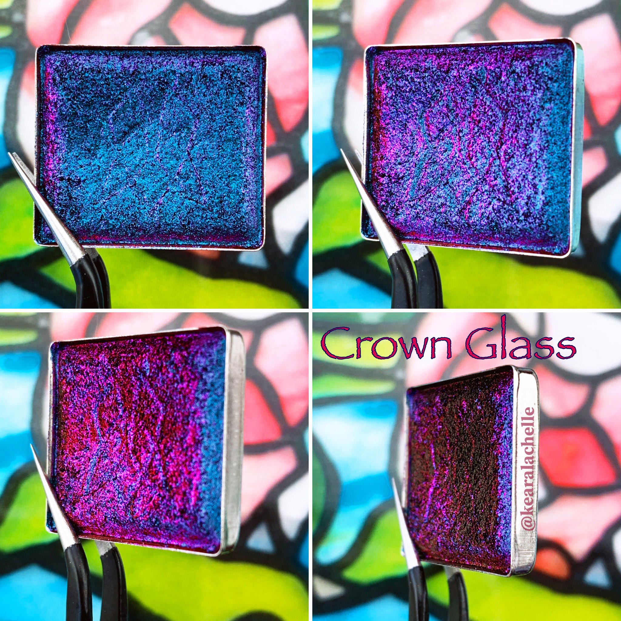 Crown Glass Jewelled Multichrome Eyeshadow Palette - Long Lasting Pigmented Makeup for Party, Wedding & Special Occasions