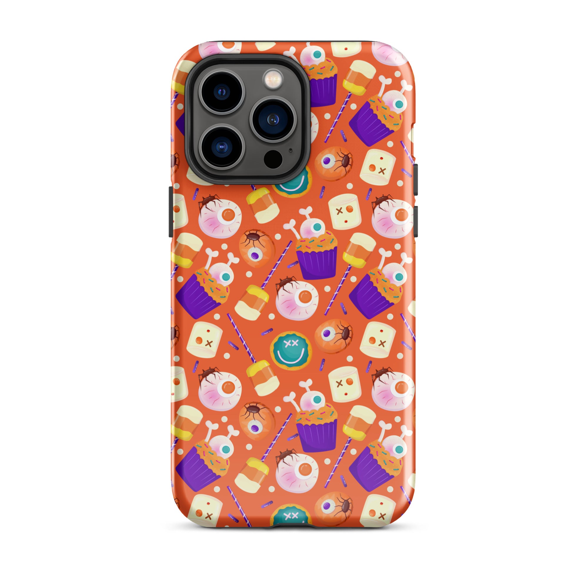 Halloween Trick or Treat Premium Shockproof iPhone Case - Cute Pumpkin Design for iPhone 14/13/12 Pro Max - Perfect for Halloween Parties, Costume Events & Spooky Decorations