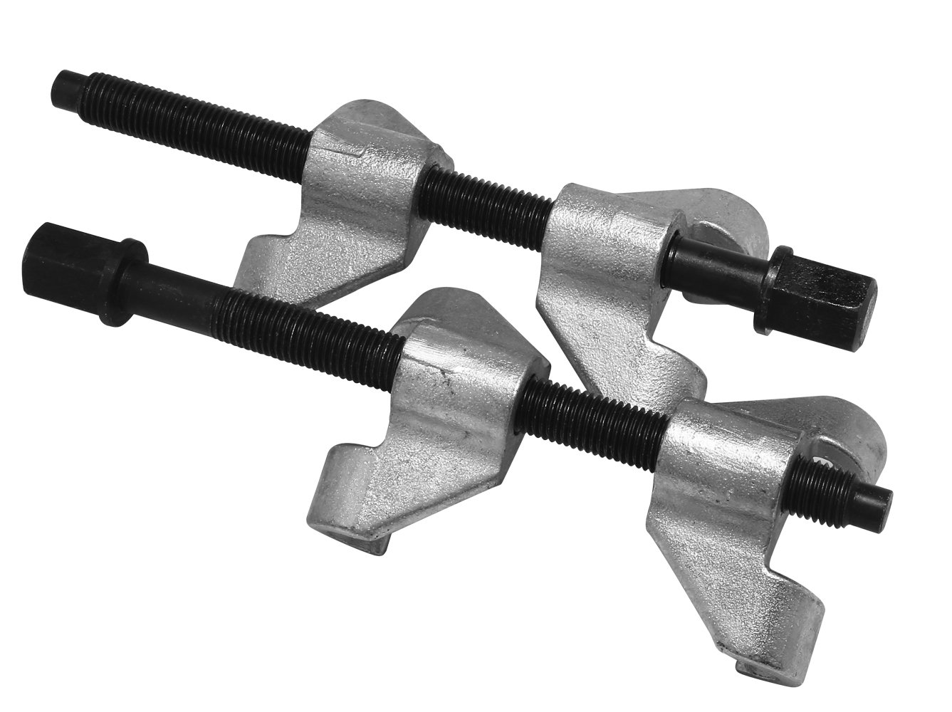 12700055 Heavy Duty Coil Spring Compressor Tool - Silver Finish | Automotive Suspension Repair Kit for Strut Replacement & Shock Absorber Installation | DIY Car Maintenance & Professional Mechanic Use