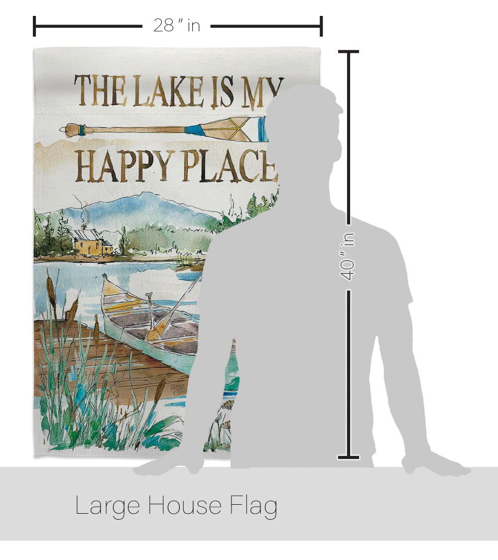 Happy Lake Nature Outdoor House Flag Set - 28
