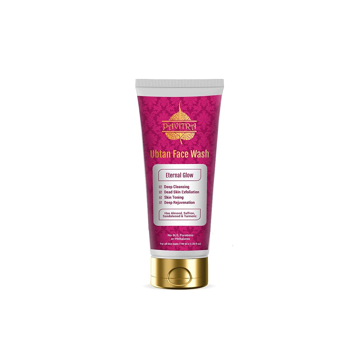 Best Face Wash for Tan Removal with Almond, Saffron & Sandalwood - 3.4 fl oz | Brightening & Exfoliating Cleanser for Glowing Skin | Perfect for Daily Use & Post-Sun Care
