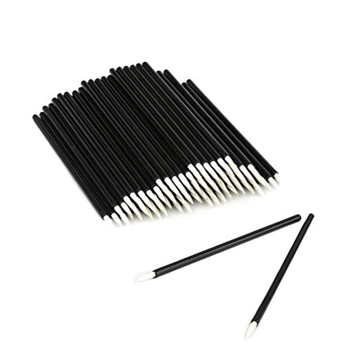 50 Pack Disposable Eyeliner Brushes - White Cosmetic Lip & Eye Makeup Applicators - Perfect for Eyebrow, Eyelash & Lipstick Application - Ideal for Professional Makeup Artists & Home Use