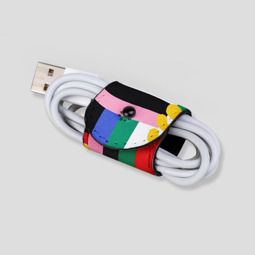 Stripe Fusion EcoWrap Cord - Eco-Friendly Cable Organizer for Home & Office - Perfect for Desk, Travel, and Electronics Management
